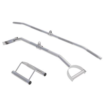 Trainingsgrepen set van 3 - Lattrekstang, gebogen lattrekstang en roeigreep smal