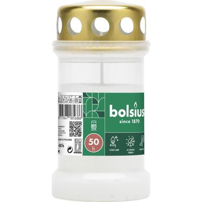 Bolsius herdenkingslicht wit met deksel