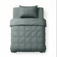 Sleeptime Check Pintuck Groen 140 x 200/220 cm - thumbnail