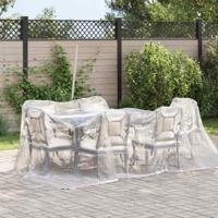 VidaXL Doorzichtig zeildoek met zeilringen 3x5 m polyethyleen - thumbnail
