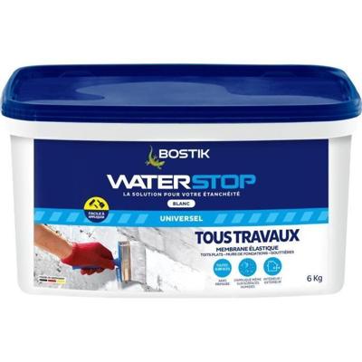 Waterdichtingsmembraan - BOSTIK - Waterstop - Emmer van 6 kg - Lekreparatie - Wit