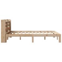 Bedframe met hoofdbord massief grenenhout 90x190 cm - thumbnail
