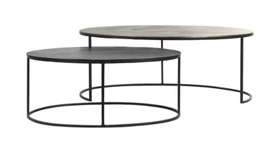 Light & Living Salontafel 'Paxson' Set van 2 stuks, kleur Antiek Brons