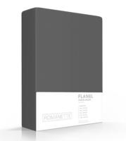 Romanette Romanette flanel hoeslaken Antraciet 160x200 - thumbnail