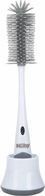 Nuby Silicone Flessenborstel met Houder Nuby Silicone Flessenborstel met Houder