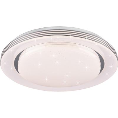 LED Plafondlamp - Plafondverlichting - Trion Atras - 22.5W - Aanpasbare Kleur - Afstandsbediening - Dimbaar - Sterlicht - Rond - Mat Wit - Kunststof