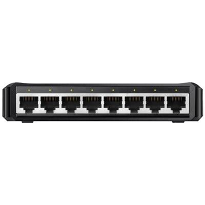 Cudy GS108D Gigabit 8-poorts switch, ethernet-splitter, desktopsplitter, zonder ventilator, verkeersoptimalisatie, plug and play
