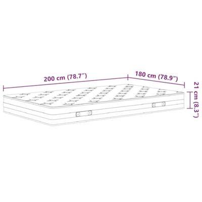 Binnenveringmatras middelhard 180x200 cm