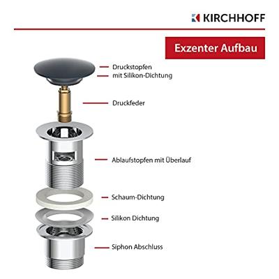 Schutte Design CLIC-CLAC Waste | met Overloop | 1 ¼“ x 65 mm| mat zwart - 98807420 98807420