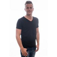 Petrol Industries T-Shirt Basic V-Neck Bodyfit Two Pack Black - thumbnail