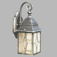 Searchlight Klassieke muurlampGenoa Down zwart zilver - 1642 - thumbnail