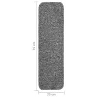 VidaXL Trapmatten 15 st anti-slip rechthoekig 75x20 cm grijs - thumbnail