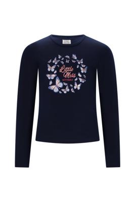 Le Chic winter t-shirt meisjes - navy blauw - Norma - vlinder