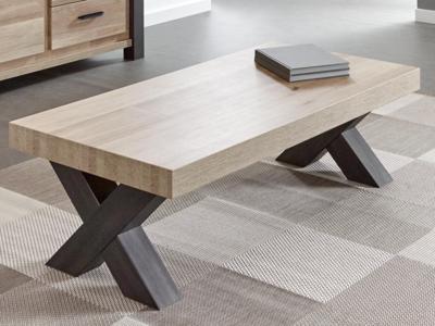 Rechthoekige salontafel TRAMO 135 cm oude eik Rechthoekige salontafel TRAMO 135 cm oude eik