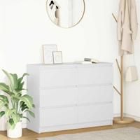 Dressoir 100x35x76 cm spaanplaat wit - thumbnail