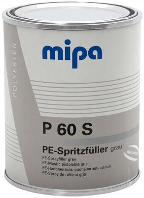 Mipa spuitplamuur "p 60 s" ds.p60s spray filler 1l m.haerter