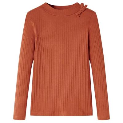 VidaXL Kindershirt met lange mouwen 92 cognackleurig