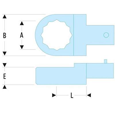 Facom opzetringsleutel 8 9 x 12 - 12.8