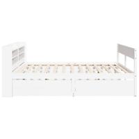 Bedframe zonder matras massief grenenhout wit 180x200 cm - thumbnail