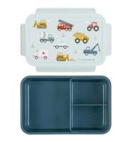 Lunchbox voor jongens VOERTUIGEN A Little Lovely Company bleekblauw - thumbnail