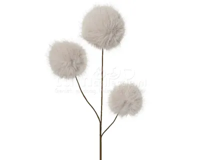 Kersttak Bollen Kunstbont Crème 70cm Kersttak Bollen Kunstbont Crème 70cm