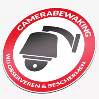 Pictogram Camera Bewaking rond 10cm - thumbnail