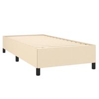 Boxspring met matras stof crèmekleurig 100x200 cm - thumbnail