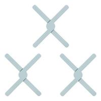 Krumble Opvouwbare siliconen pannenonderzetter - Blauw - Set van 3 - thumbnail
