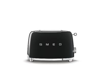 Smeg TSF01BLEU 50&apos;s style broodrooster 2X2 geschikt voor twee sneetjes brood, Zwart - thumbnail