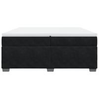 Boxspring met matras fluweel zwart 200x200 cm - thumbnail