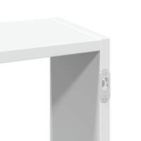 Wandschap 159x18x66 cm bewerkt hout wit - thumbnail