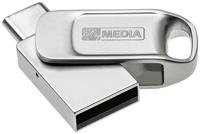 MyMEDIA My Dual USB 2.0 /USB C Drive USB-stick 32 GB Zilver 69266 USB 2.0, USB-C - thumbnail