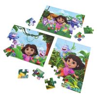 Dora 3in1 Houten Puzzel 3x24 Stukjes - thumbnail