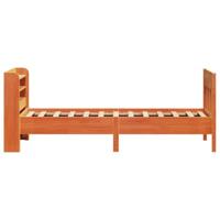 Bedframe zonder matras massief grenenhout wasbruin 100x200 cm - thumbnail
