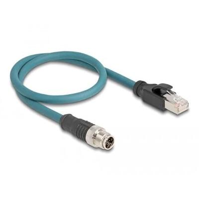 DeLOCK 60077 networking cable Black, Turquoise 0.5 m Cat6a S/FTP (S-STP)