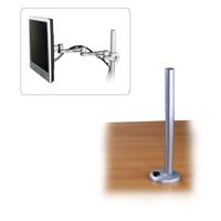 LINDY Desk Clamp Pole Monitor-tafelbeugel 1-voudig Zilver Vast - thumbnail