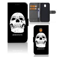 Telefoonhoesje met Naam Samsung Galaxy J5 2017 Skull Eyes - thumbnail