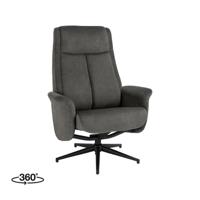 LABEL51 Fauteuil Bergen - Antraciet - Cosmo - Excl. Hocker - thumbnail