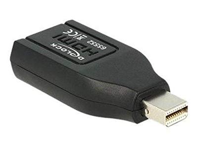 Delock 65552 DisplayPort / HDMI Adapter [1x Mini-DisplayPort stekker - 1x HDMI-bus] Zwart 0 mm
