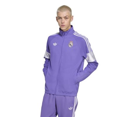 adidas Real Madrid Lifestyler Trainingsjack Paars Wit
