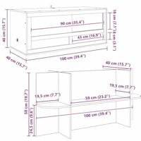 VidaXL Terrarium bruin 100 x 40 x 90 cm osb - thumbnail