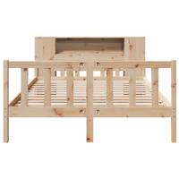 Bed met boekenkast zonder matras massief grenenhout 160x200 cm - thumbnail