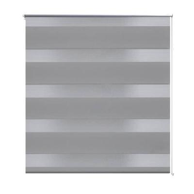 VidaXL Zebra rolgordijn 120,9 x 175 cm stofbreedte 116,7 cm grijs