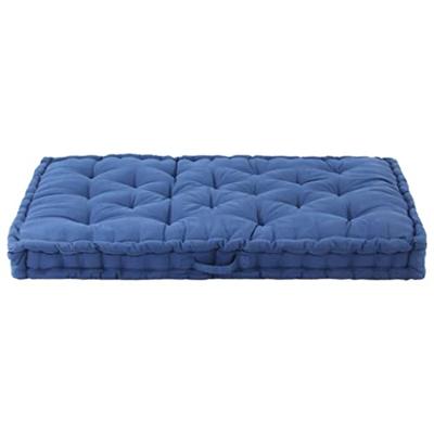 VidaXL Palletvloerkussen 120x80x10 cm katoen lichtblauw