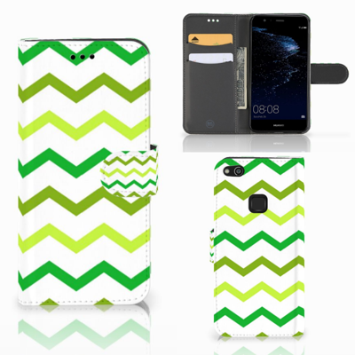 Huawei P10 Lite | Telefoon Hoesje | Zigzag Groen Huawei P10 Lite | Telefoon Hoesje | Zigzag Groen