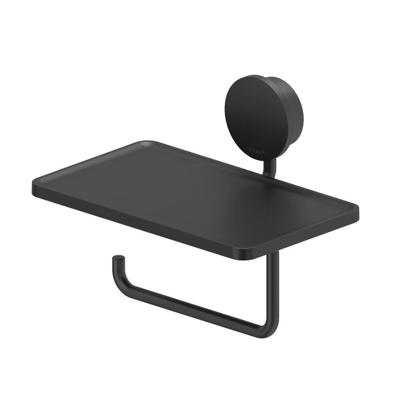 Toiletrolhouder met planchet Geesa Opal Zwart