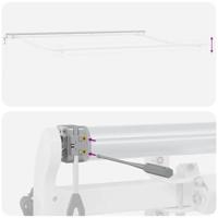 Luifel automatisch uittrekbaar 450x300 cm antracietkleur en wit - thumbnail