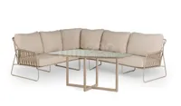 Tierra Outdoor Dining Loungeset Rivera Ophira Champagne - thumbnail