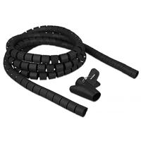 Delock 18837 spiraalslang met intrekgereedschap 2,5 m x 25 mm zwart - thumbnail