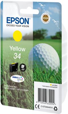 Epson Singlepack Yellow 34 4.2ml Geel inktcartridge